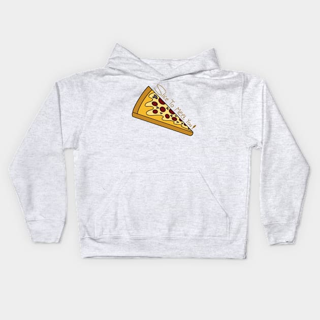 "Pizza Perfection: Slice to Meet You! Unleash the Flavorful Fun in Every Bite!" Kids Hoodie by Pixelzone